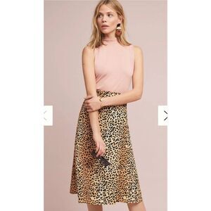 Anthropologie Faithfull The Brand Leopard Print Wrap Skirt Size 2